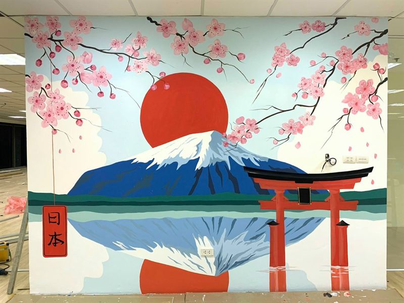 Nhận vẽ tranh tường phong cách Nhật Bản giá tốt | Hồng Thanh Art